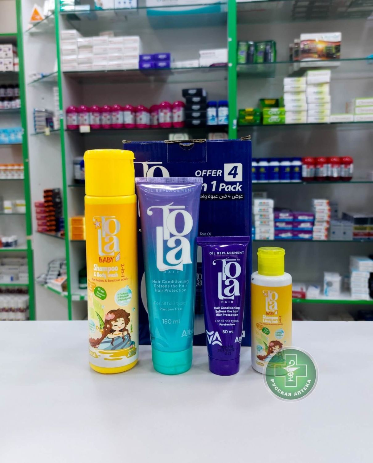 Tola Hair and Baby Care Pack 4-in-1 from 3 months old 4 containers