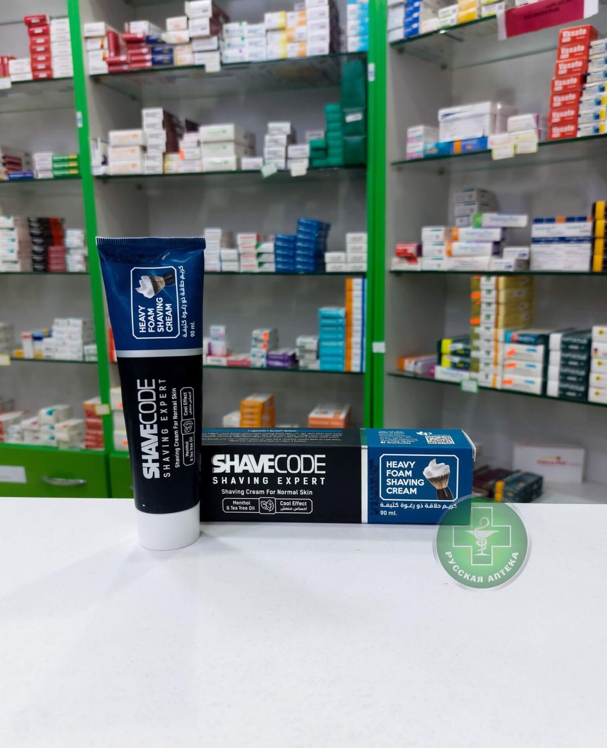 Shave Code Shaving foam cream with menthol & tea tree oil for normal skin 90 ml