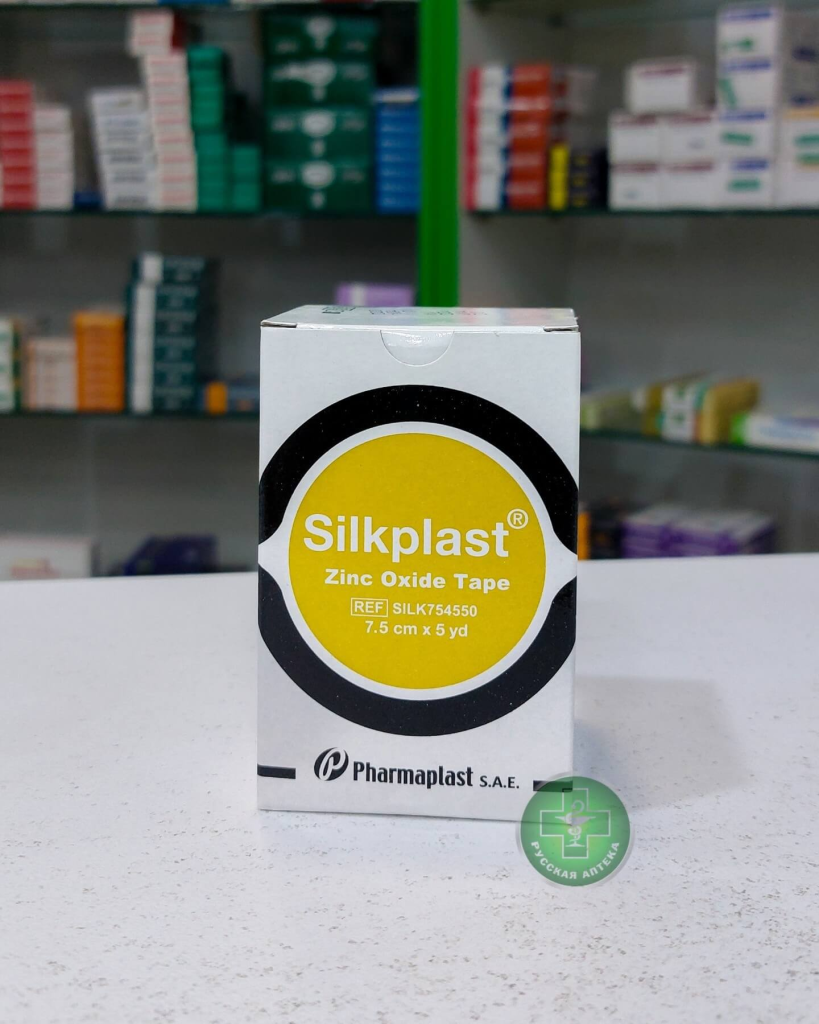 Silkplast Лейкопластырь цинк-оксидный на тканевой основе 7,5 см × 4,57 м 1 штука
