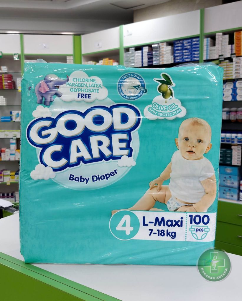 Good Care Детские подгузники размер 4, 7–18 кг, 100 штук