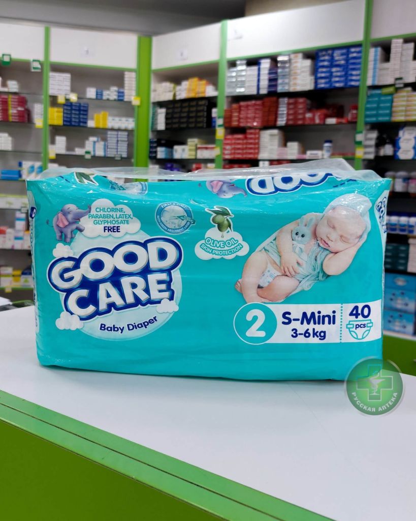 Good Care Детские подгузники размер 2, 3–6 кг, 40 штук