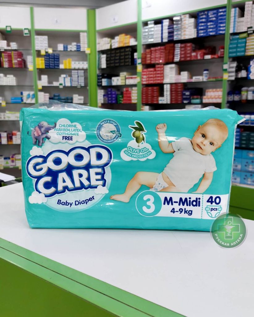 Good Care Детские подгузники размер 3, 4–9 кг, 40 штук