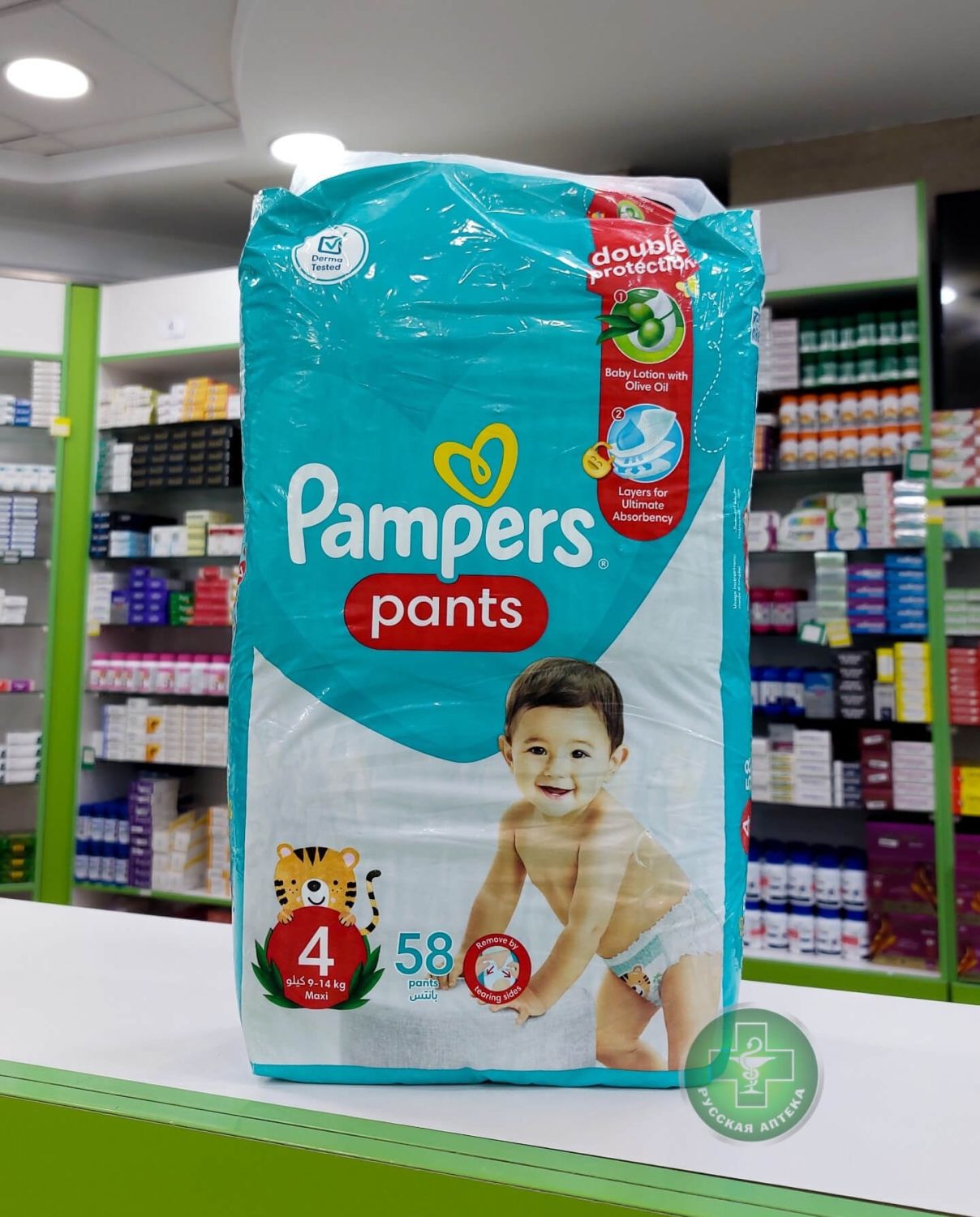 Pampers Pants size 4, 9–14 kg, 58 pieces