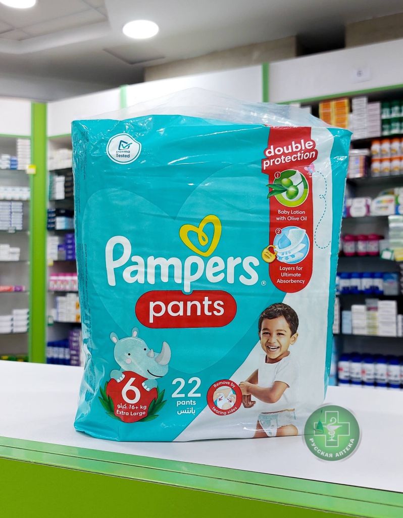 Pampers Pants Детские подгузники-трусики размер 6, 16+ кг, 22 штуки