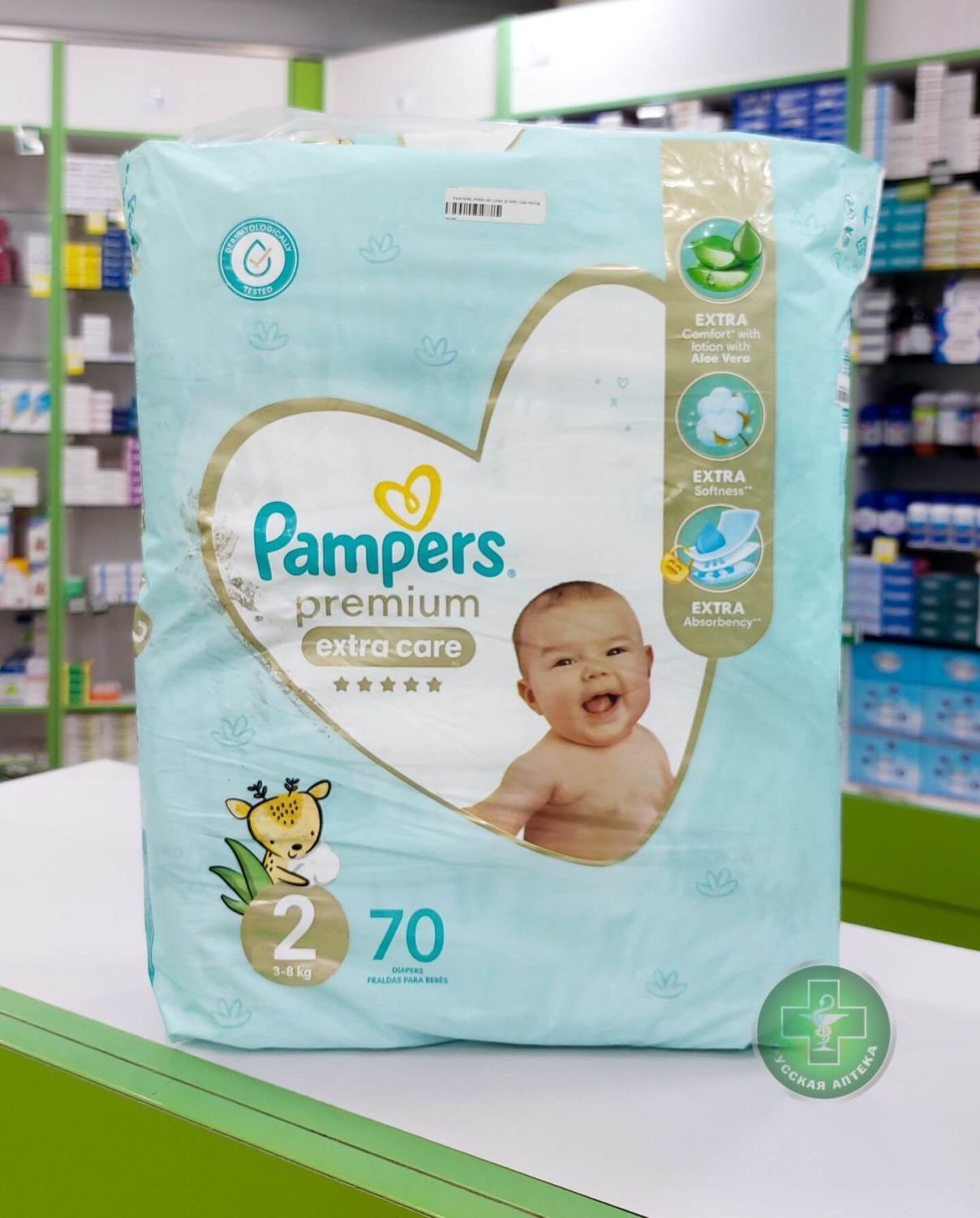 Pampers Premium "Особая забота" Детские подгузники размер 2, 3–8 кг, 70 штук
