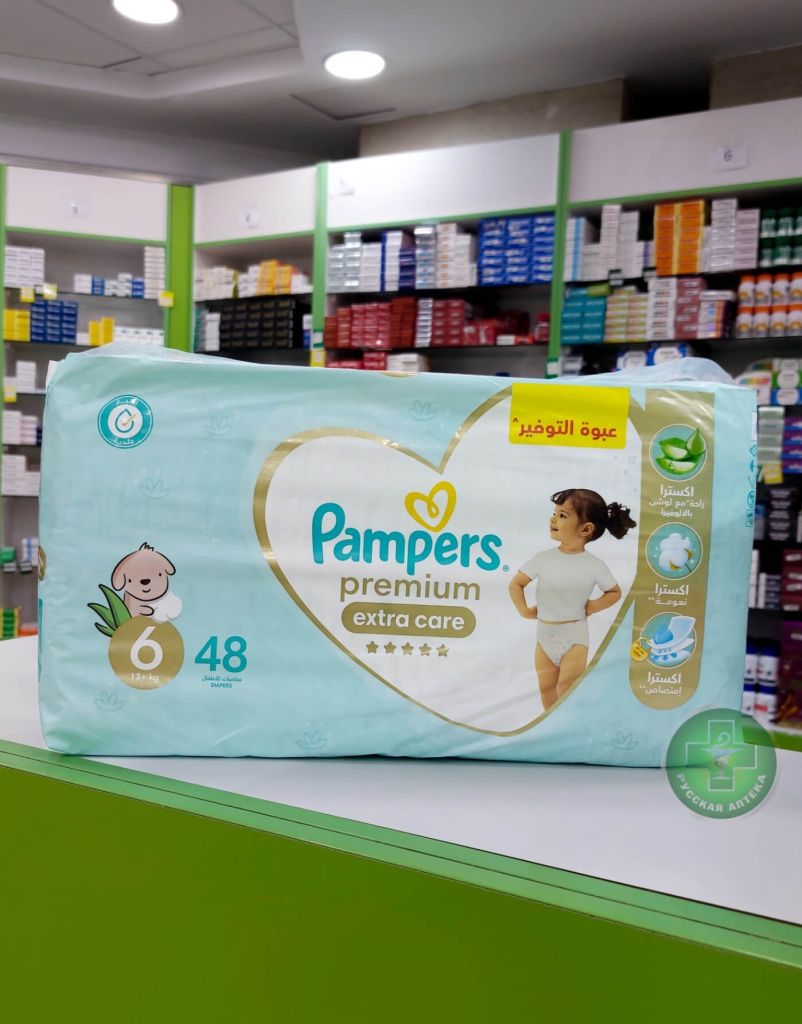Pampers Premium "Особая забота" Детские подгузники размер 6, 13+ кг, 48 штук