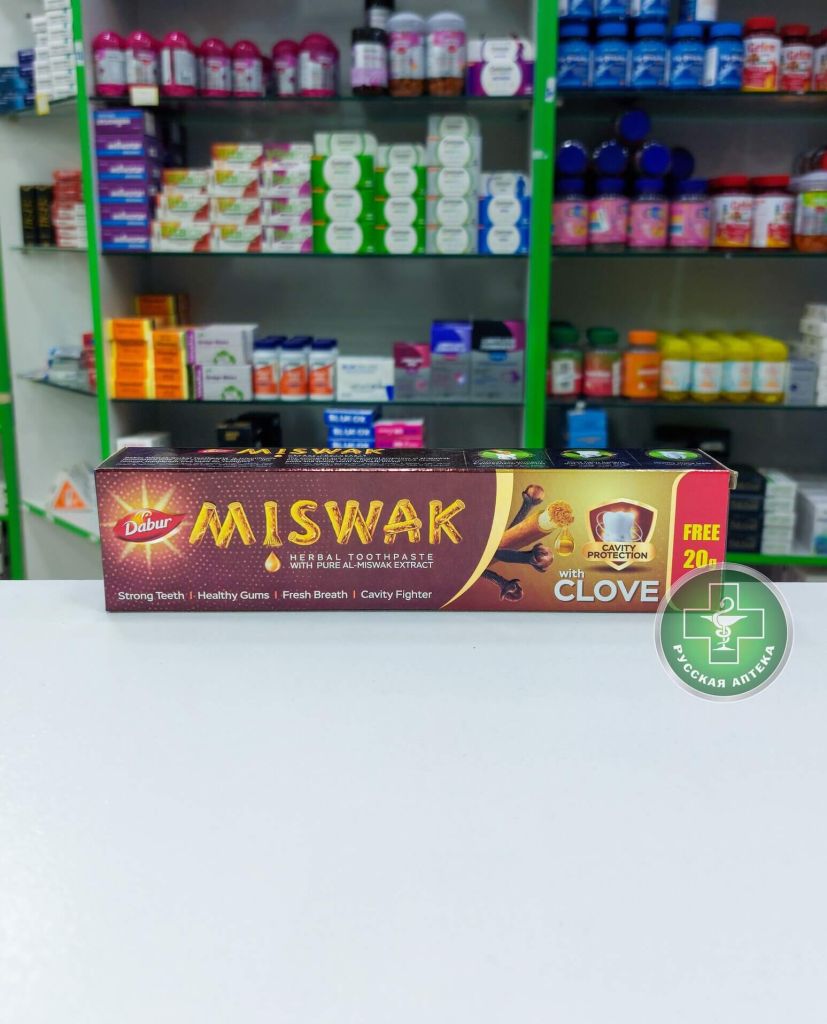Miswak Зубная паста с натуральным экстрактом мисвака и гвоздикой 140 г