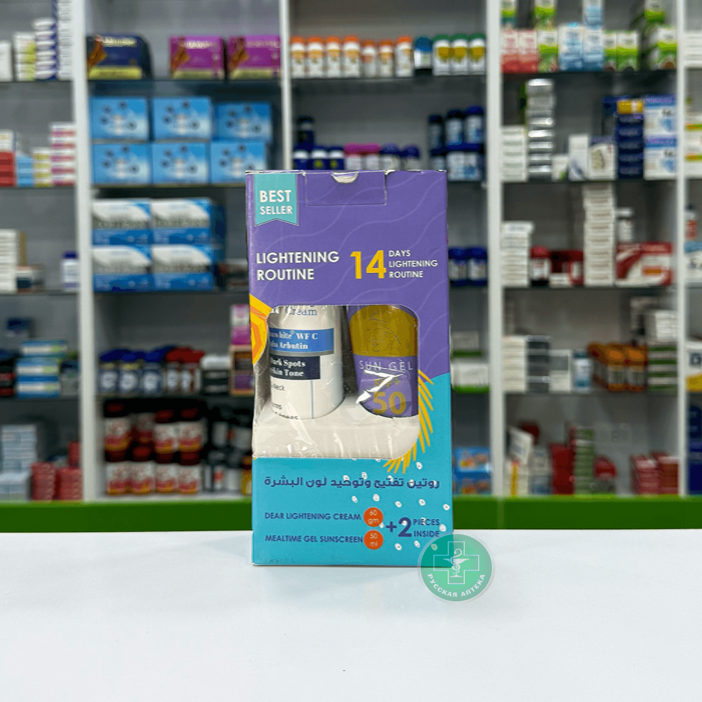 Dear Hydration Осветляющий крем и Melatime Солнцезащитный гель SPF 50+ Набор с 1 тюбиком 60 г и 1 тюбиком 50 г