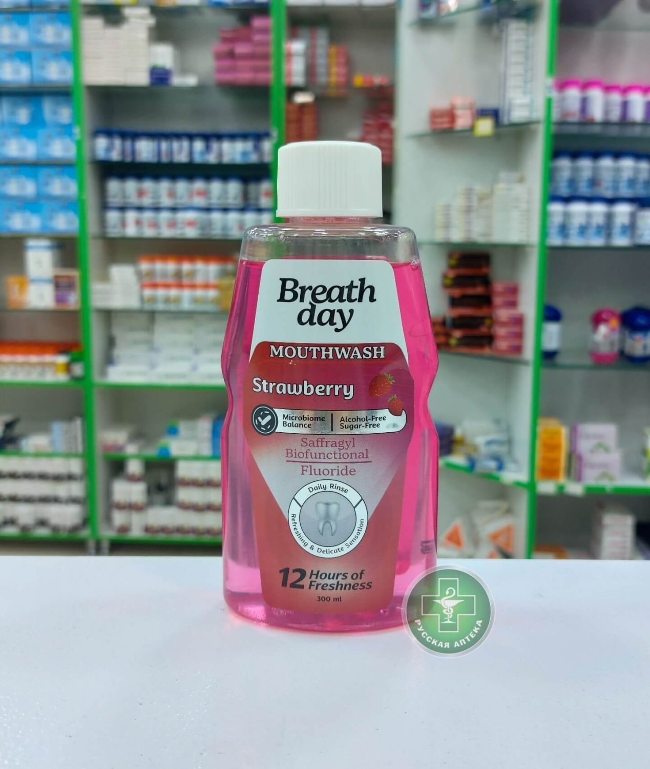 Breath Day Ополаскиватель для полости рта с клубничным вкусом 300 мл