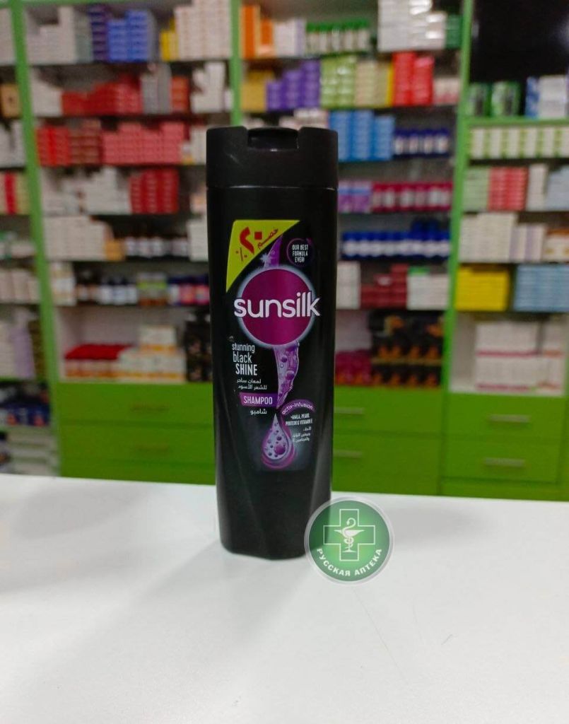 Sunsilk Шампунь «Потрясающий блеск чёрного» с экстрактом амлы, протеином жемчуга и витамином Е 180 мл