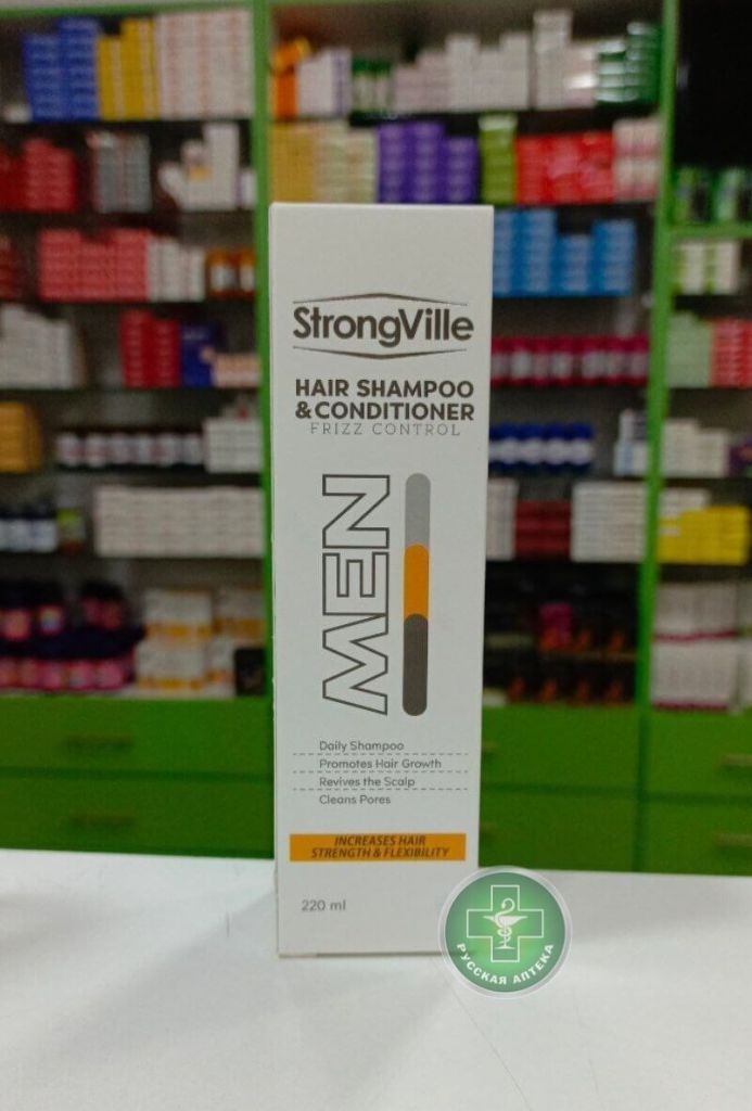 StrongVille Мужской шампунь-кондиционер для вьющихся волос 220 мл