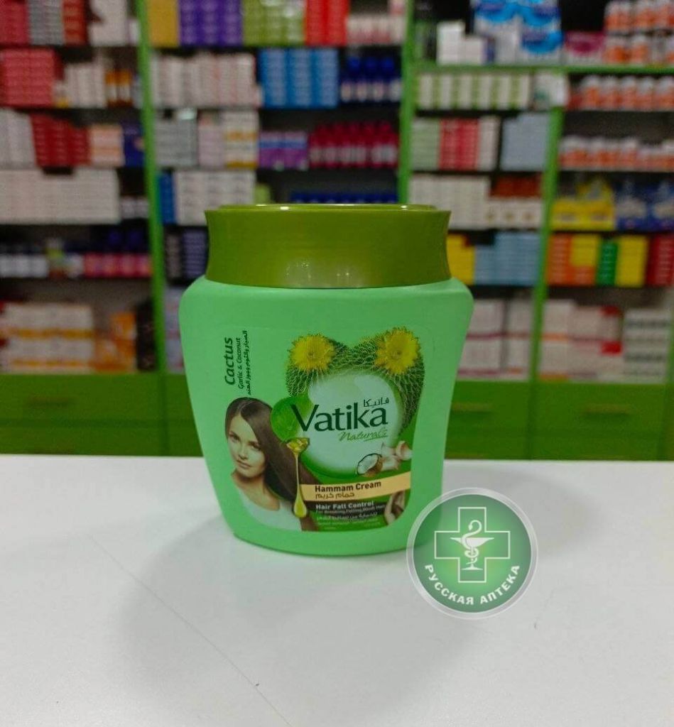 Vatika Маска от выпадения волос с экстрактом кактуса, чеснока и кокоса 450 г