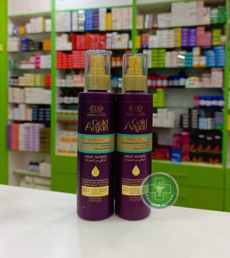 Eva Hair Clinic Спрей-лосьон "Золотая аргана. Тройная защита волос от перегревания" 200 мл