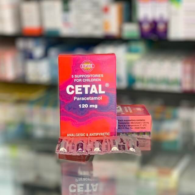 Cetal 120 mg 5 suppositories