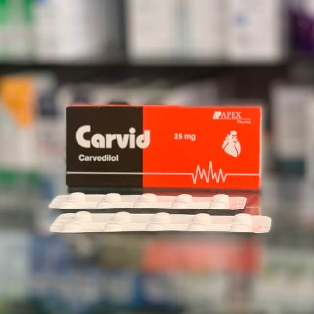 Carvid 25 mg 20 tablets