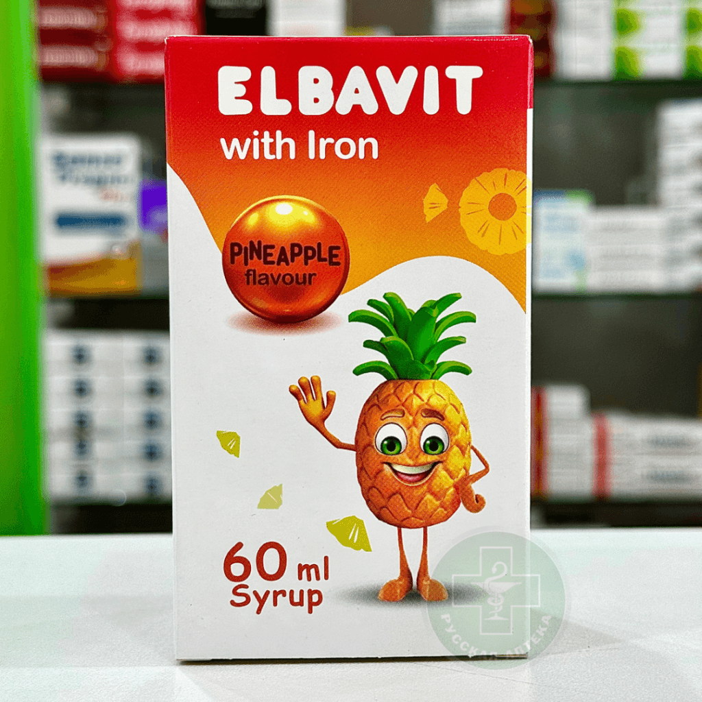 Elbavit syrup with iron pineapple flavor 60 ml