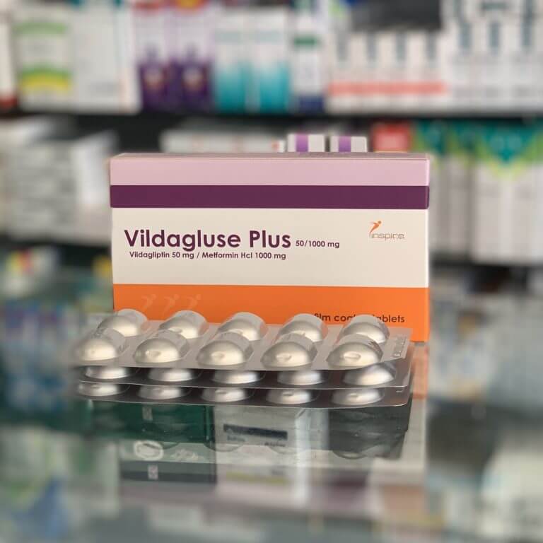 Vildagluse Plus 50/1000 mg 30 tablets