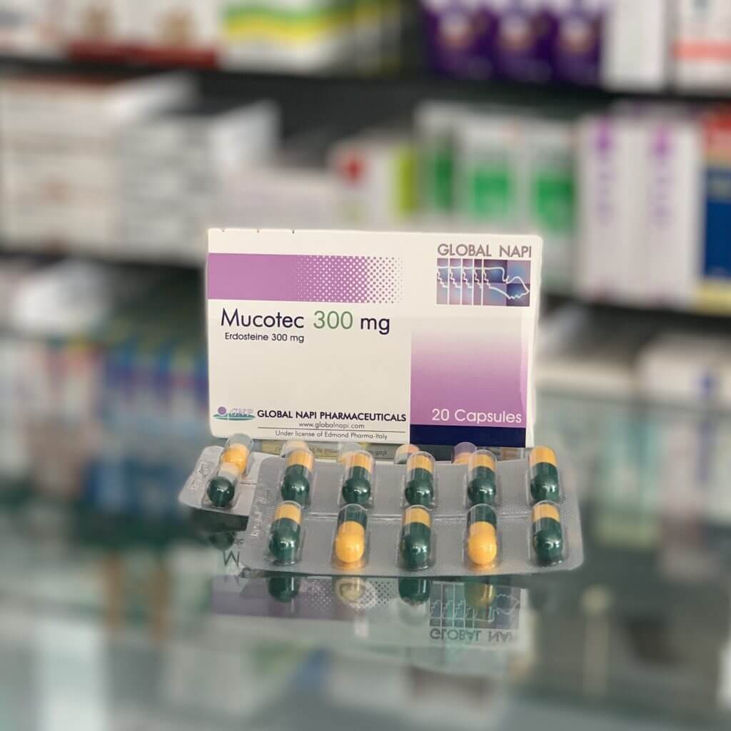 Mucotec 300 mg 20 capsules