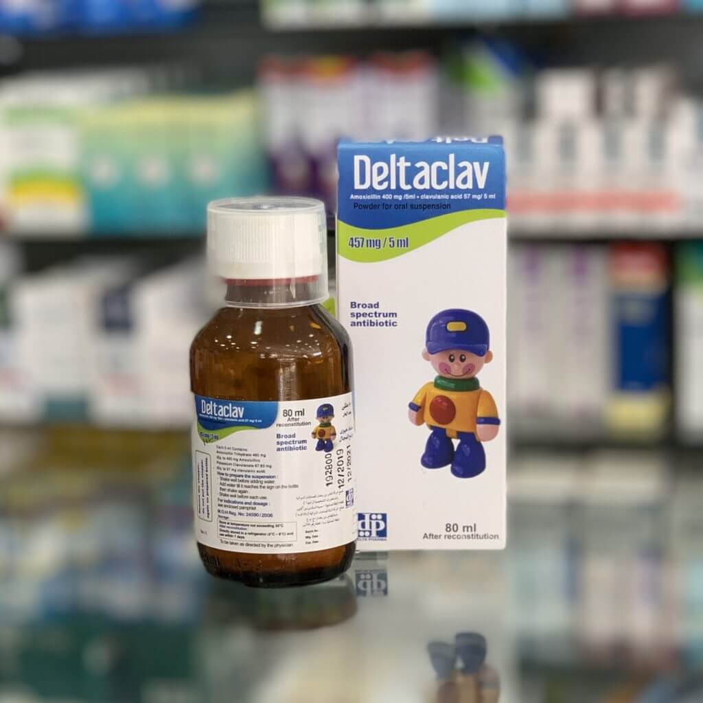 Deltaclav 457 mg / 5 ml powder for suspension preparation 80 ml
