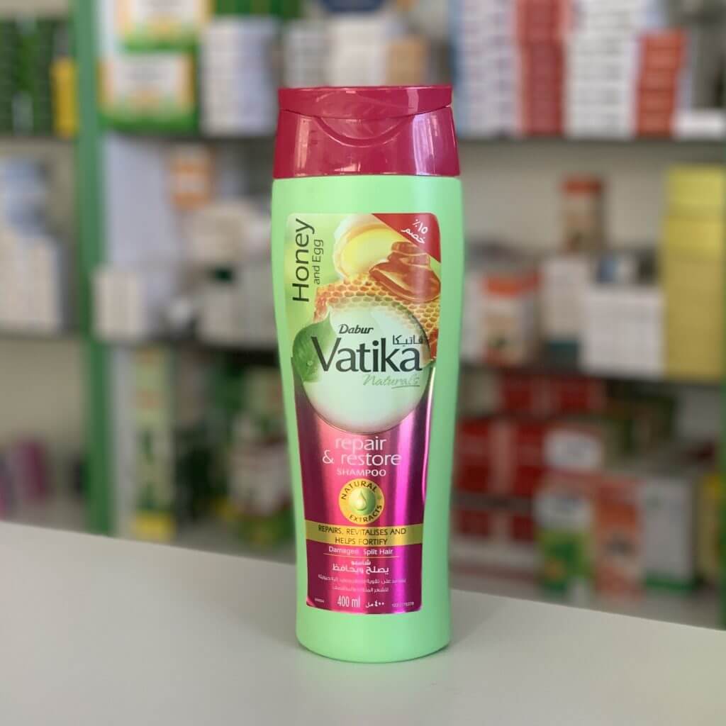 Vatika Repair & restore hair shampoo Honey & Egg for damaged, split hair 360 ml