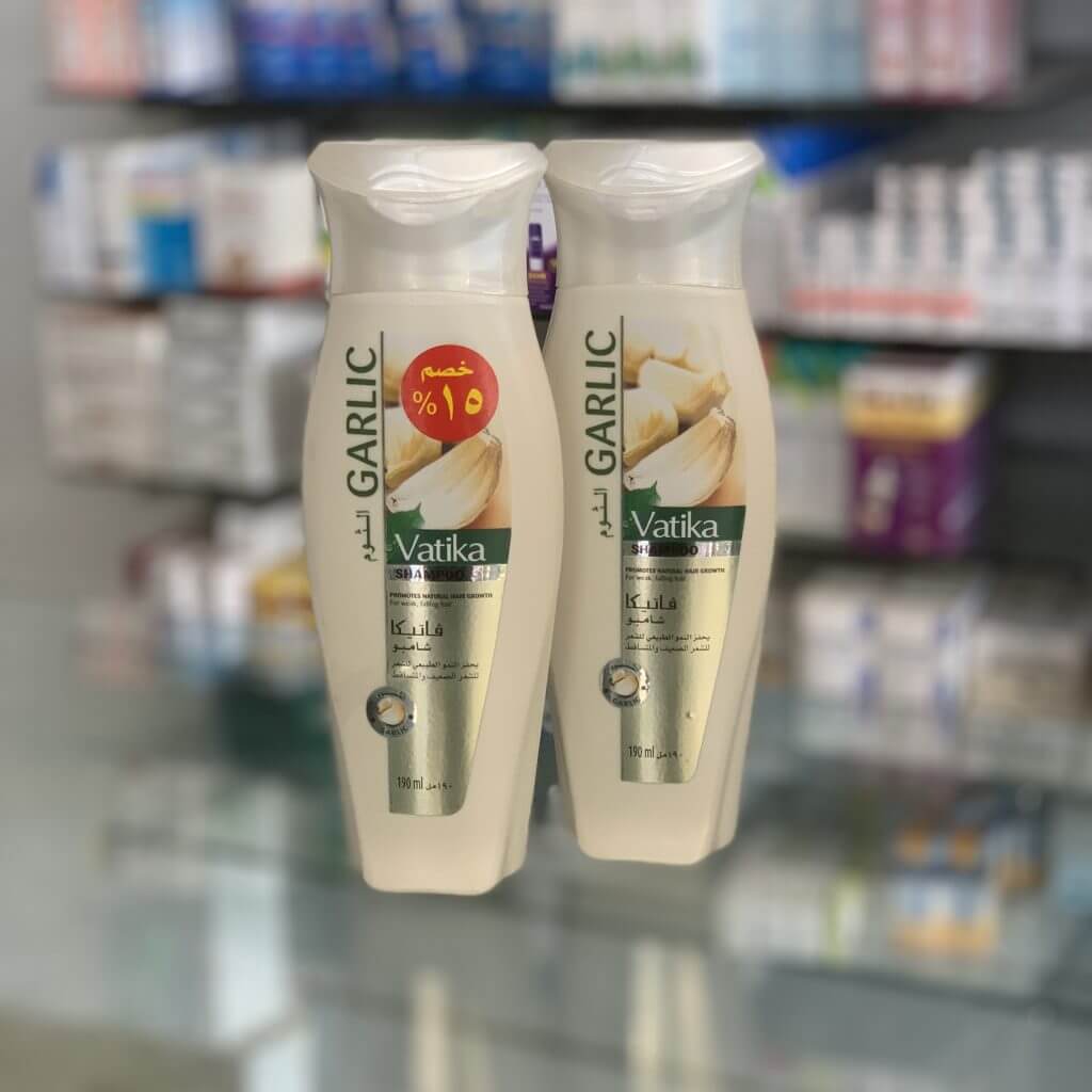 Vatika Hair shampoo Natural hair growth with garlic extract for weak, falling hair 180 ml