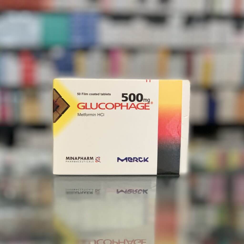 Glucophage 500 mg 50 tablets