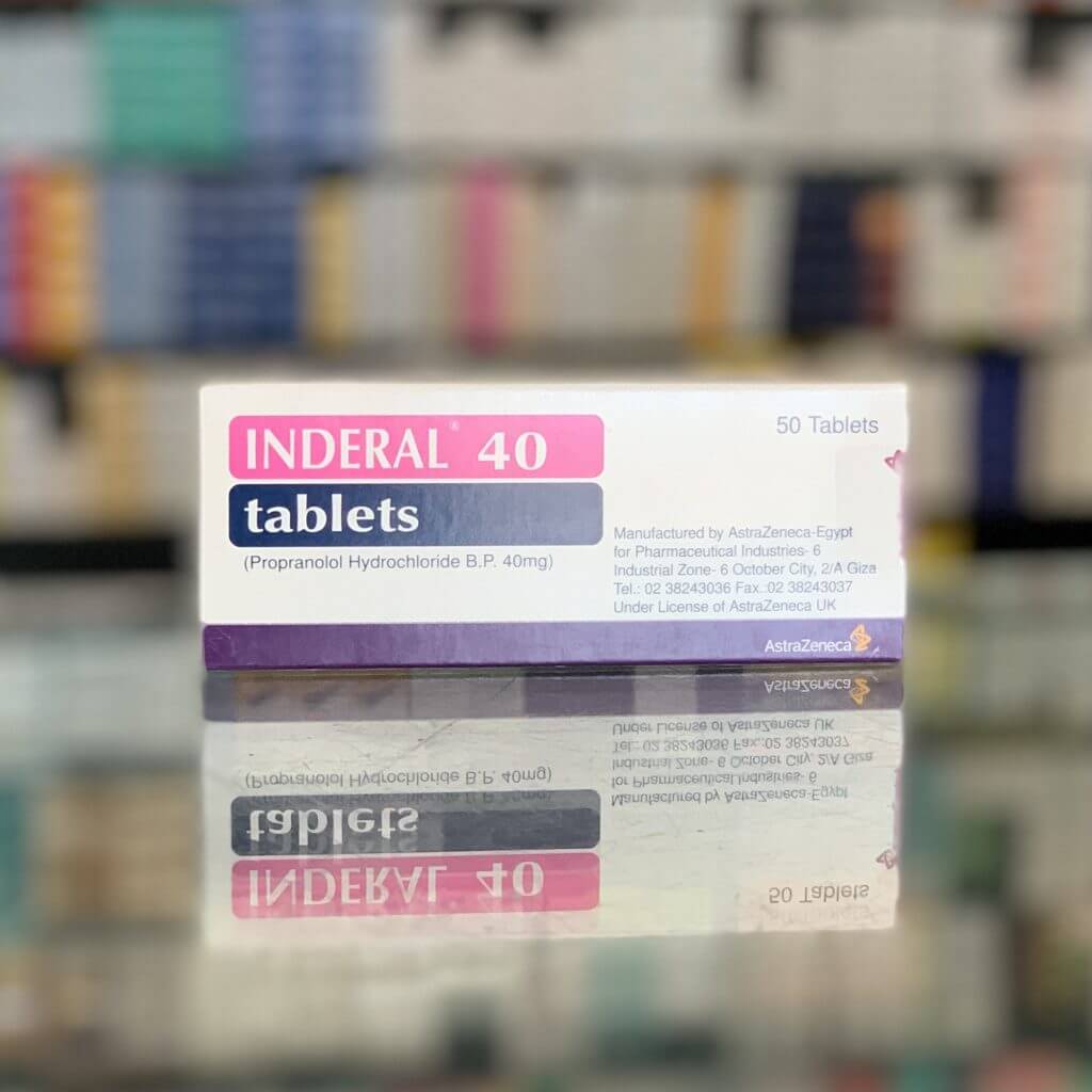 Inderal 40 mg 50 tablets
