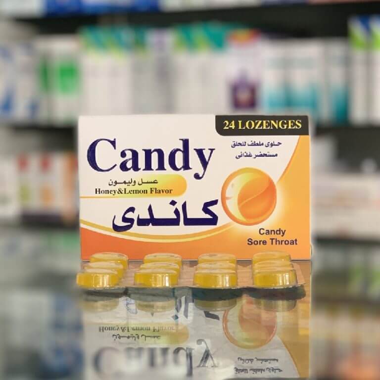 Candy lozenges with honey and lemon flavor 24 pcs