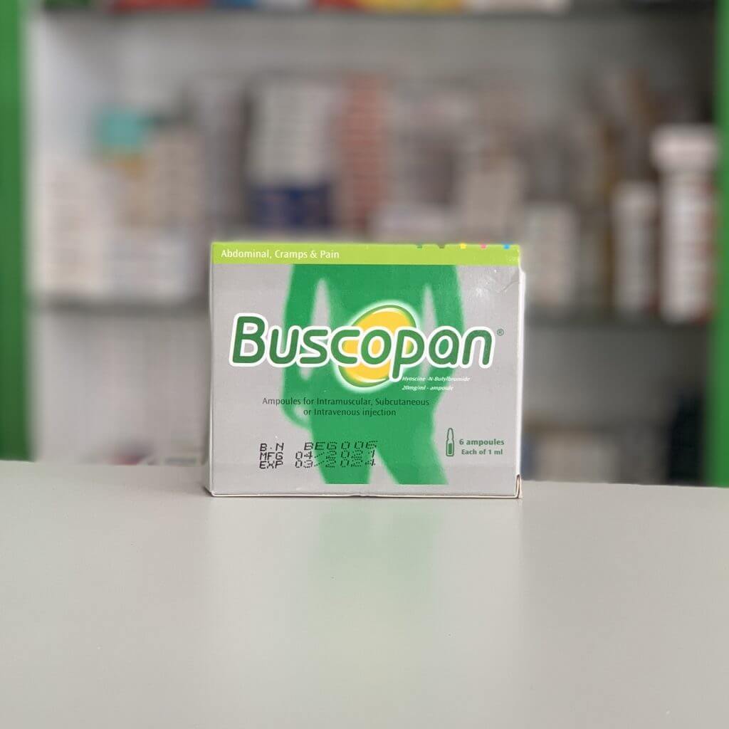 Buscopan 20 mg/ml, 6 ampoules x 1 ml