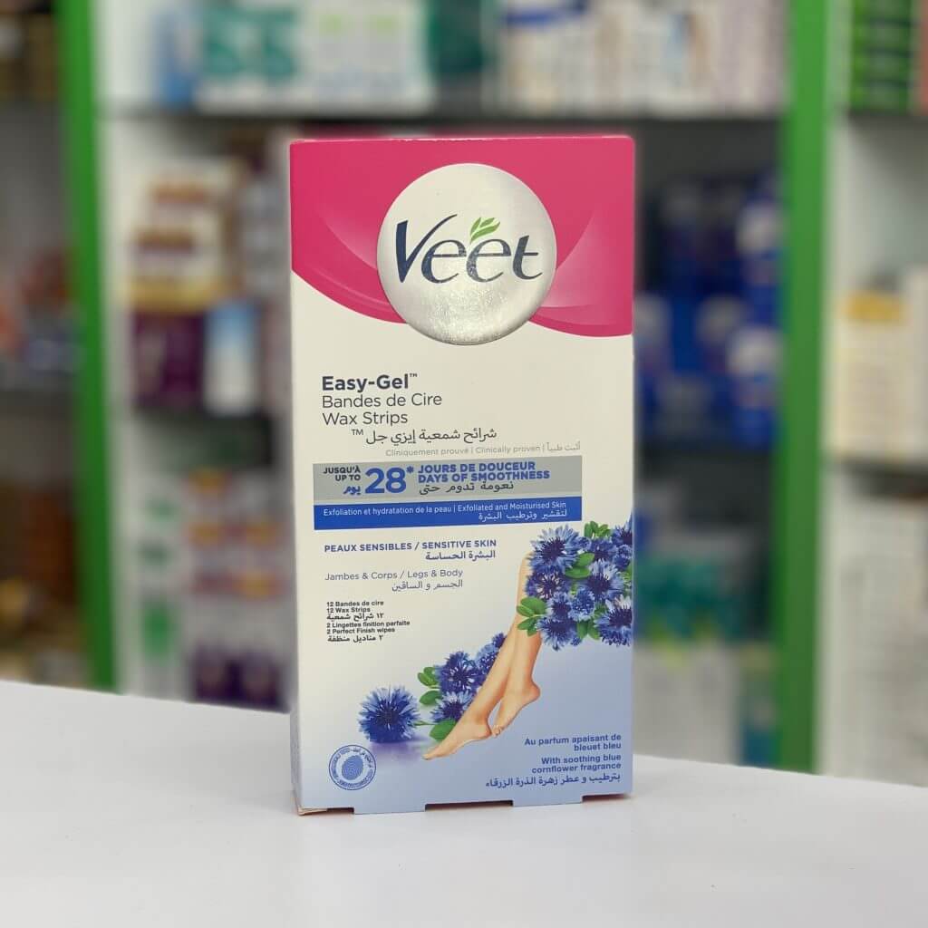 Вит Восковые полоски для чувствительной кожи с запахаом василька 12 штук