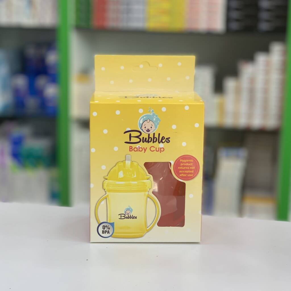 Children's cup with straw yellow