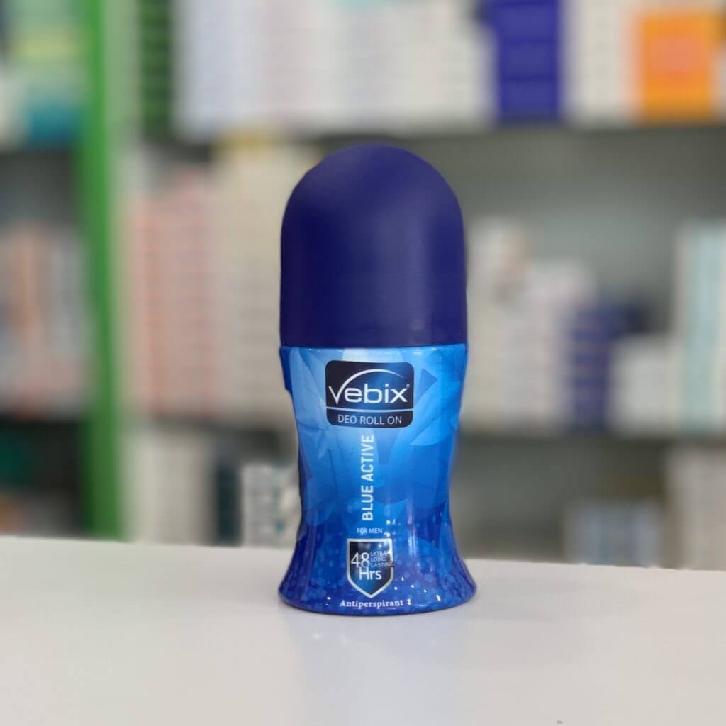 Vebix Blue Active Roll-on deodorant for men 48 hours, 50 ml