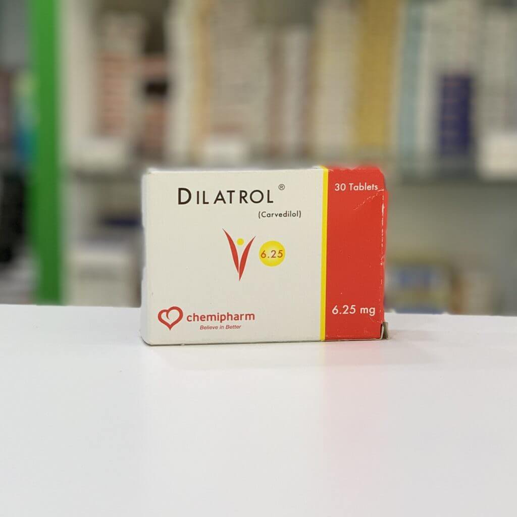 Dilatrol 6.25 mg 30 tablets