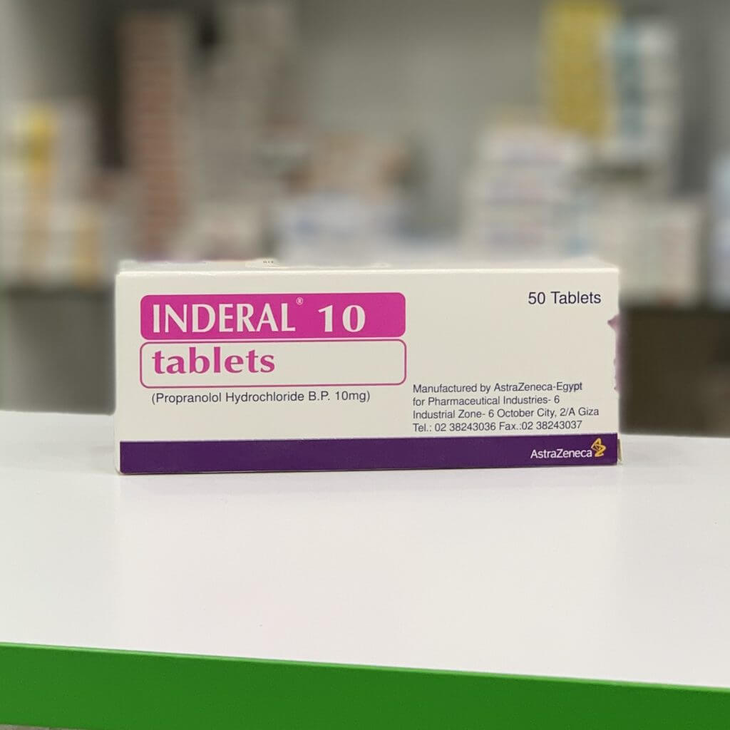 Inderal 10 mg 50 tablets