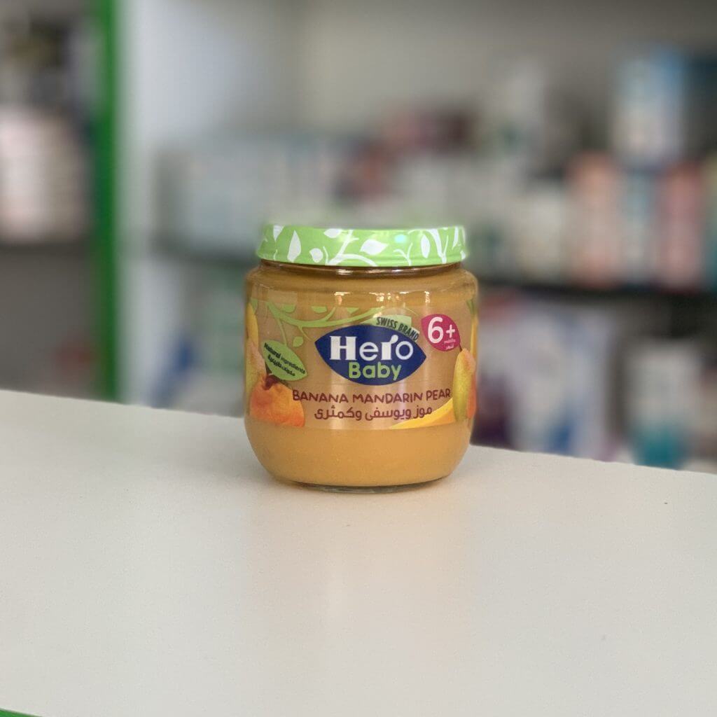 Hero Baby Banana Mandarin Pear puree 125 gm