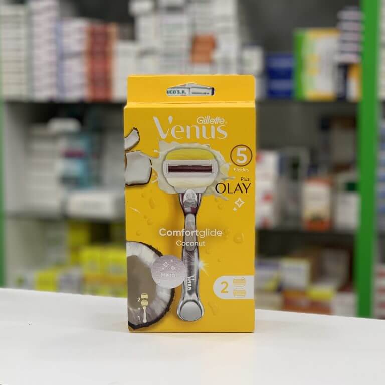 Gillette Venus Olay Plus Coconut 1 razor with 5 blades + 2 extra blades
