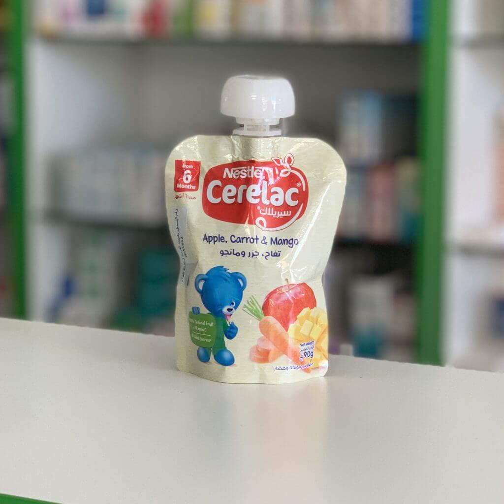 Nestle Cerelac Puree carrot-apple-mango 90 gm