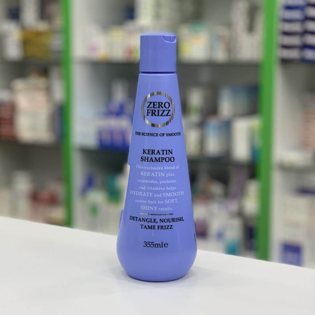 Zero Frizz Keratin shampoo for frizzy, coarse hair 355 ml