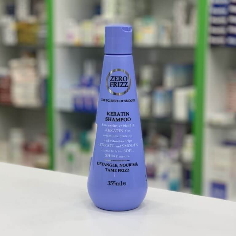 Zero Frizz Keratin shampoo for frizzy, coarse hair 355 ml
