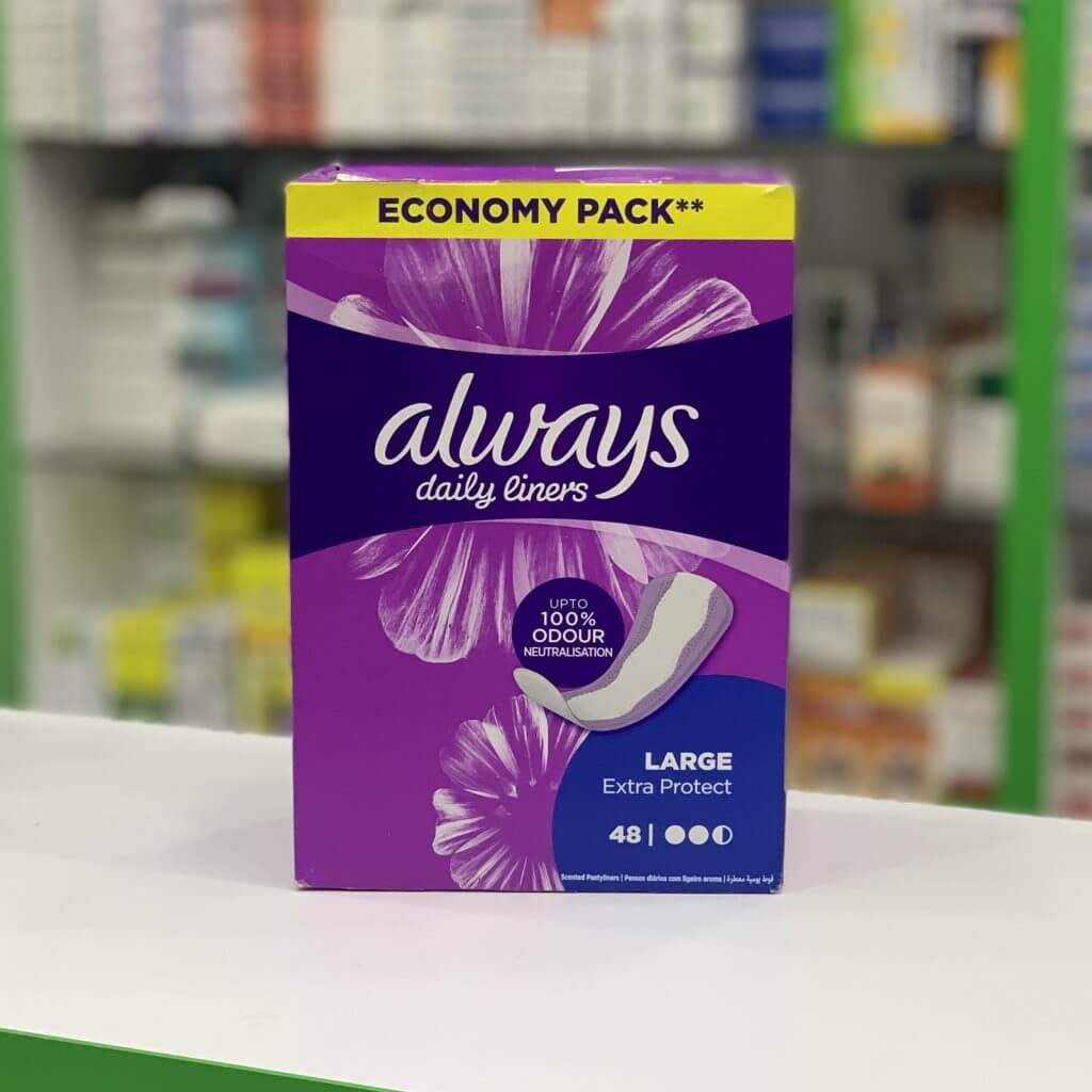 Олвейз Ежедневные гигиенические прокладки большого размера 48 штук