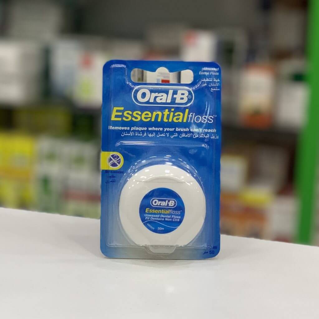 Oral B Essential Unwaxed Dental Floss 50 m 1 piece