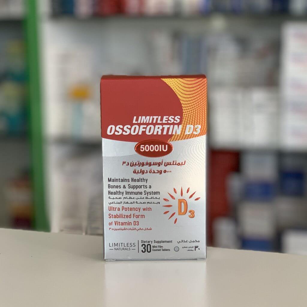 Limitless Ossofortin D3 5000 I.U 30 mini-tablets