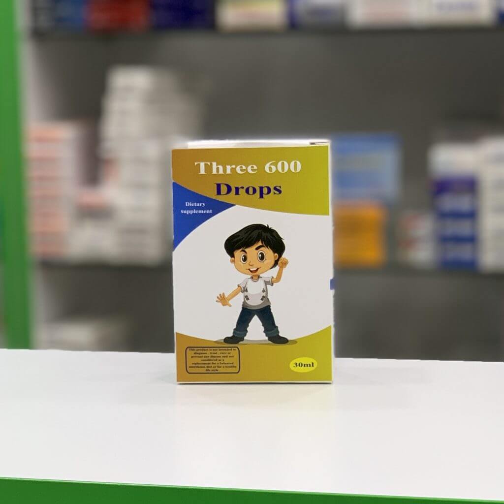 Three 600 IU / 0.5 ml drops 30 ml