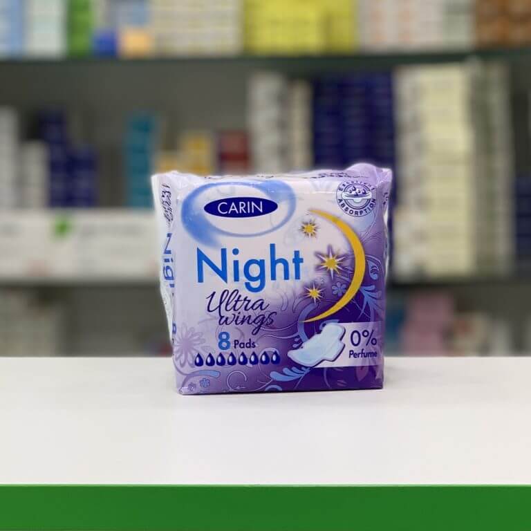 Carin Night Ultra Wings 8 sanitary pads