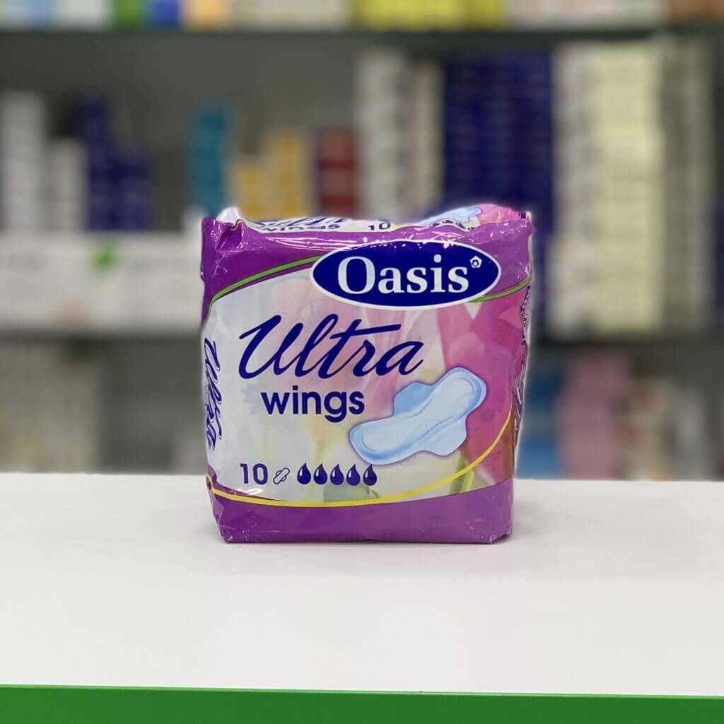 Oasis Ultra Wings Гигиенические прокладки 5 капель 10 штук
