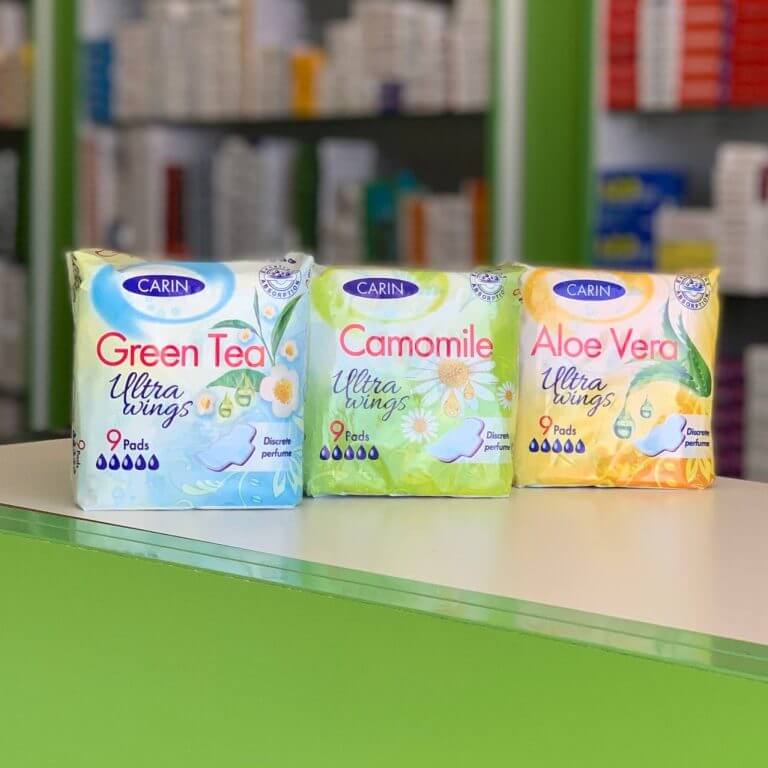 Carin Top Dry Ultra Wings, 5 drops, 9 pads