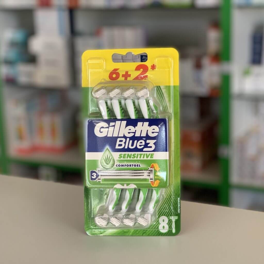 Gillette Blue 3 Sensitive 8 razors
