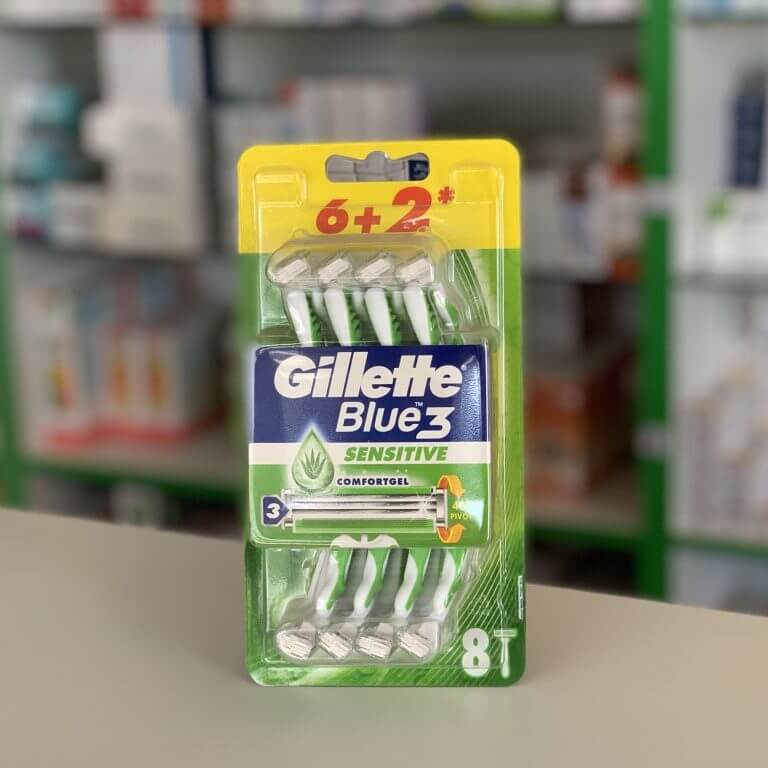 Gillette Blue 3 Sensitive 8 razors
