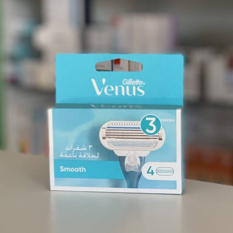 Gillette Venus Smooth 4 razor heads with 3 blades