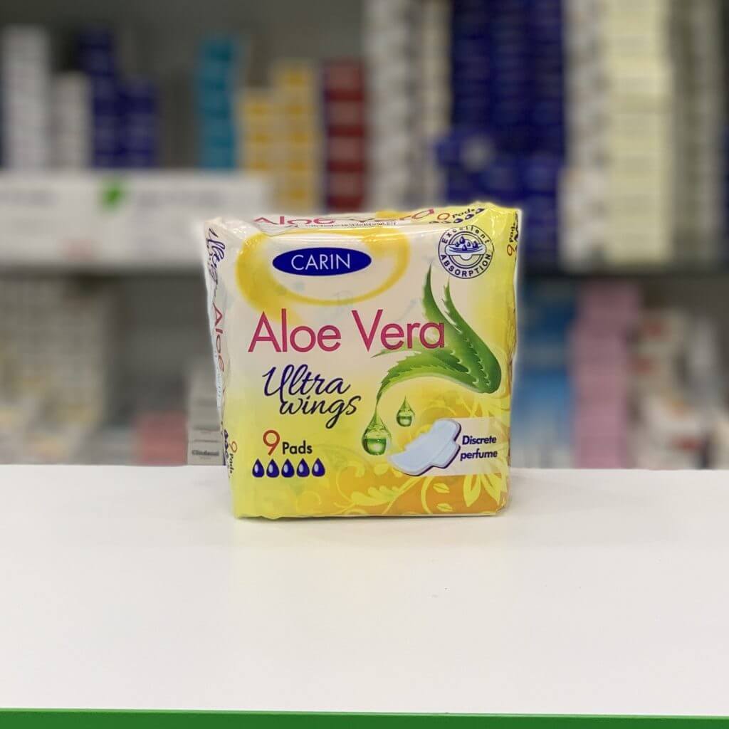Carin Aloe Vera Ultra Wings, 5 Drops, 9 pads